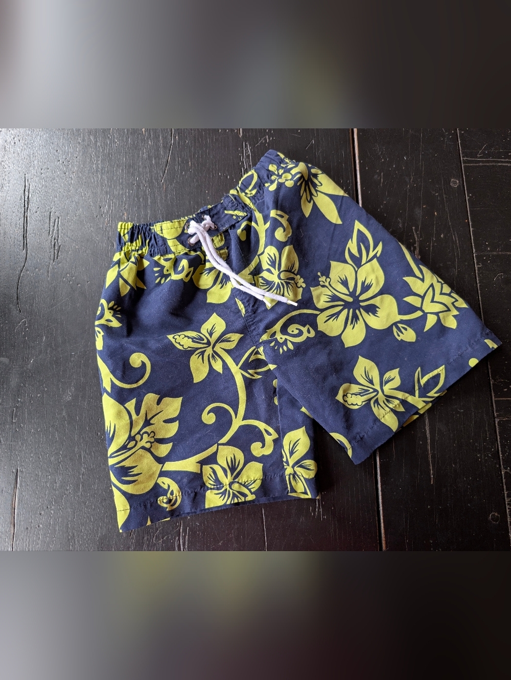 Turtle Bay Boys' Tropical Mesh Blue and Green Swim Shorts Size 4 Summer Beach